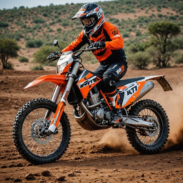 Comment entretenir la chaîne de transmission d'une KTM 450 EXC en conditions de poussière?